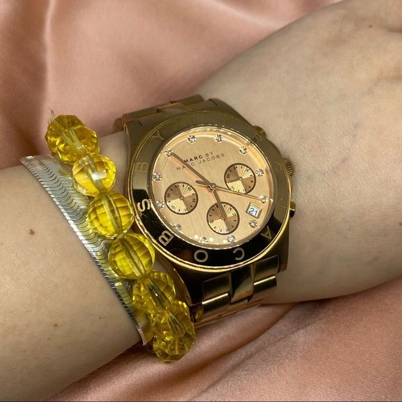 Marc Jacobs 5ATM Diamond Markers Rose Gold Watch - Picture 5 of 11